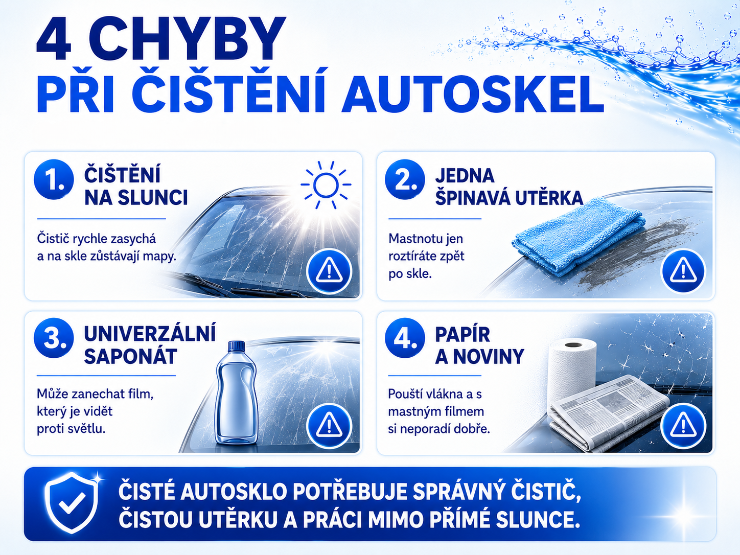 4 chyby při čištění autoskel